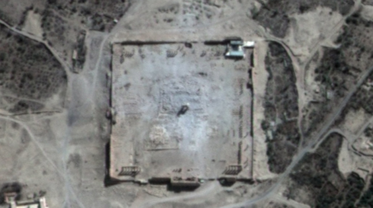 Satellitbilder bekräftar förstörelse i Palmyra